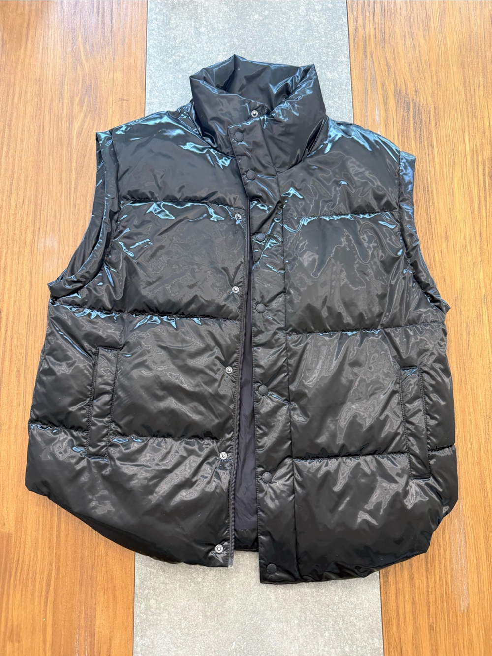 Men's Black Puffer Jacket Vest - Unbranded